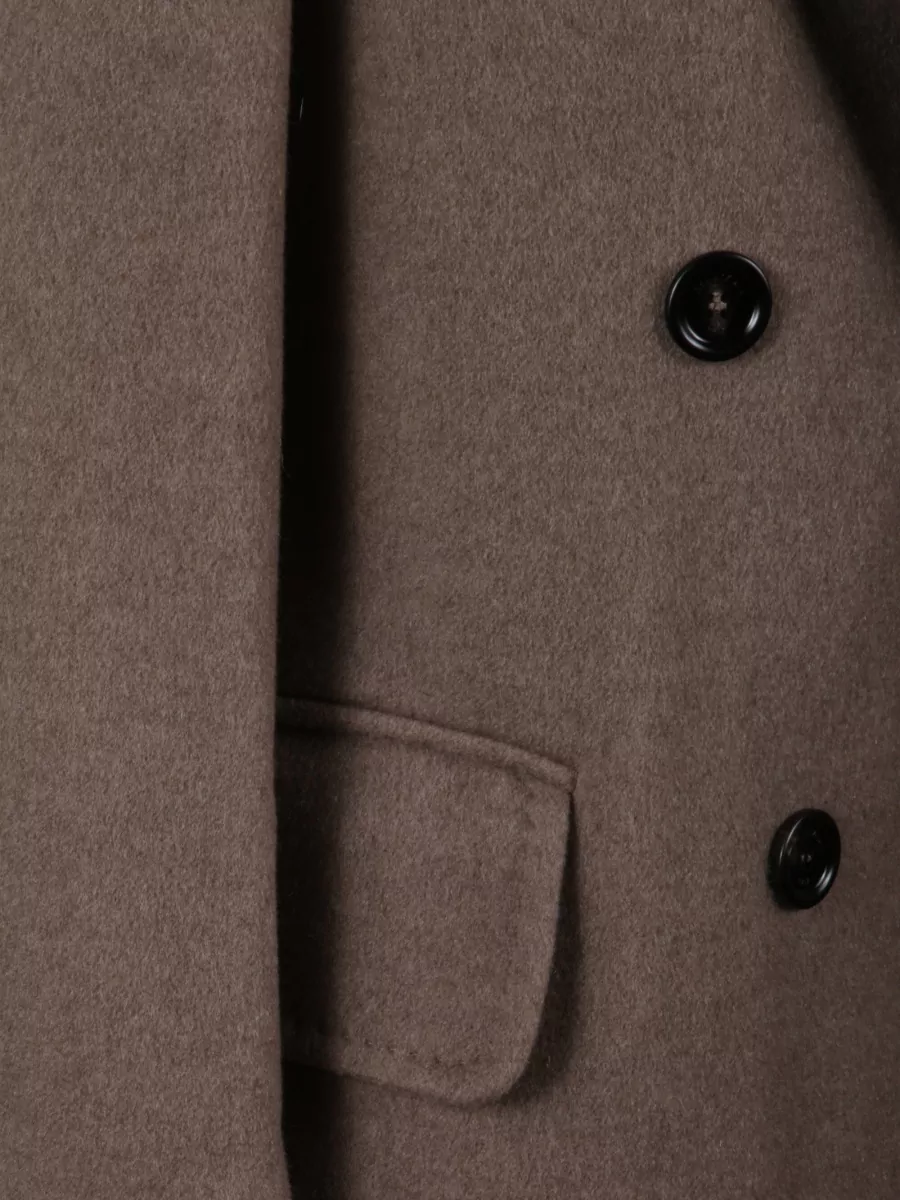 Max Mara Cashmere Long Coat Double Breasted Design