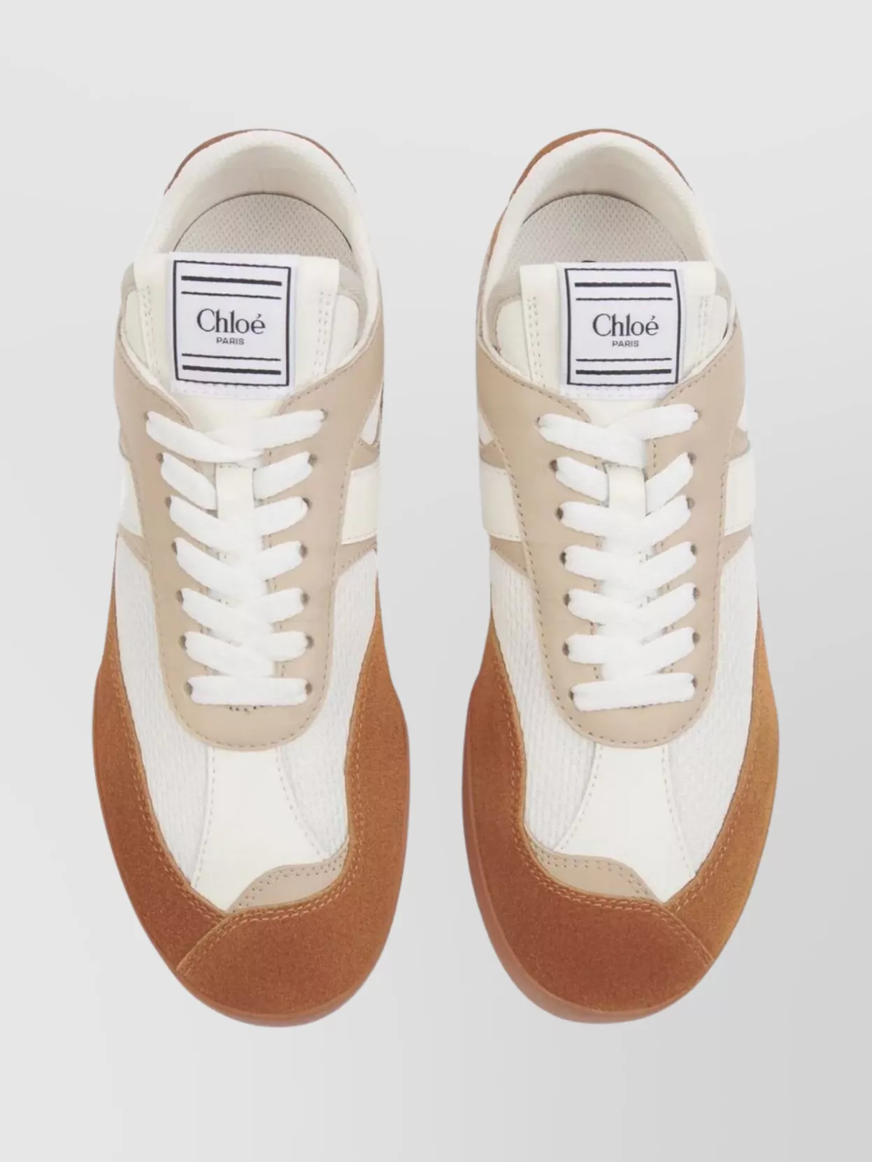 Chloé Lace-Up Footwear Featuring Contrast Panels