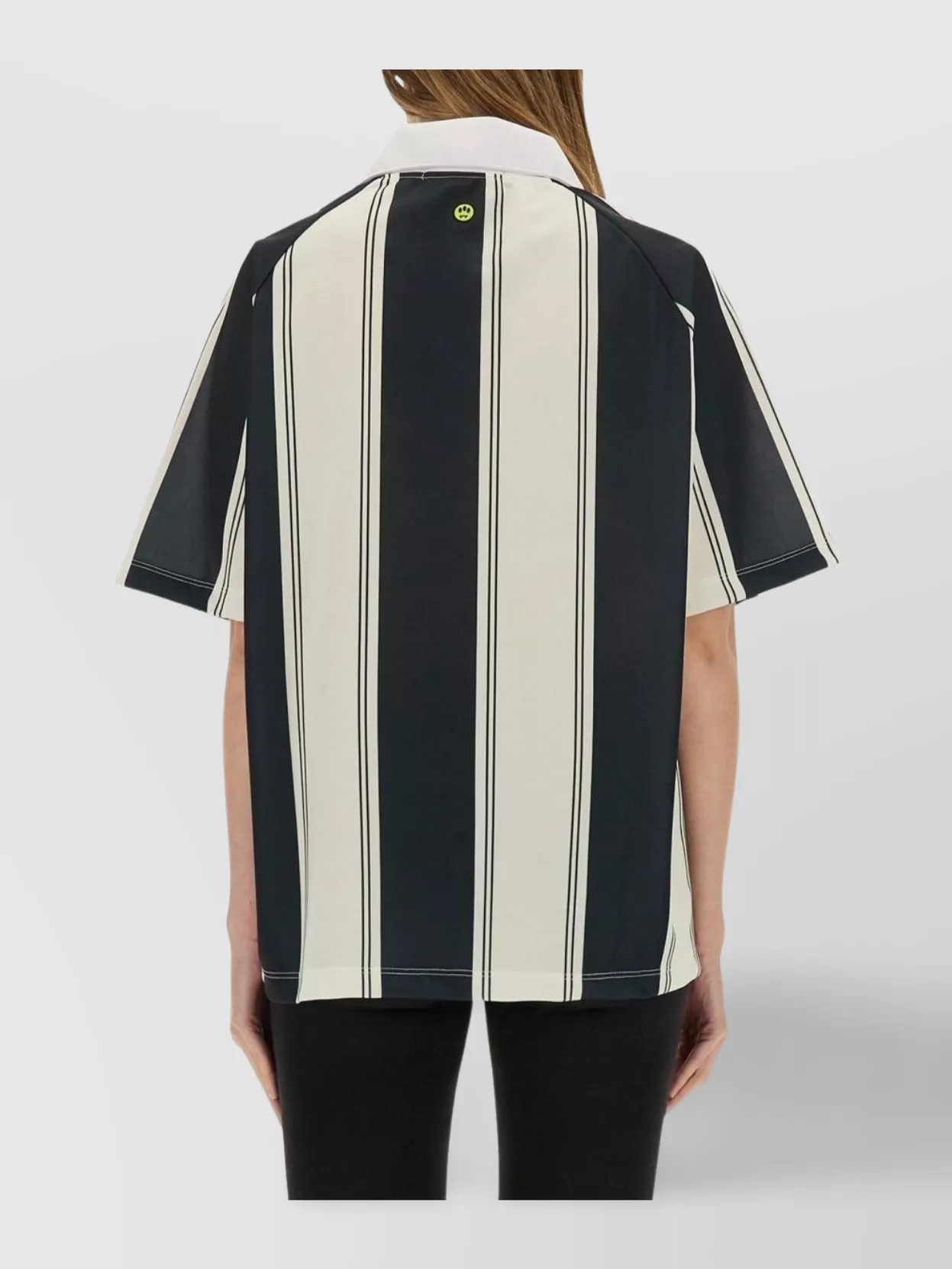 Barrow V Neck Striped Patch T-Shirt