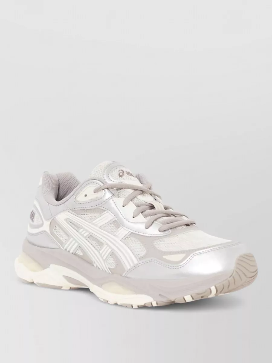 Asics synthetic leather low-top sneakers