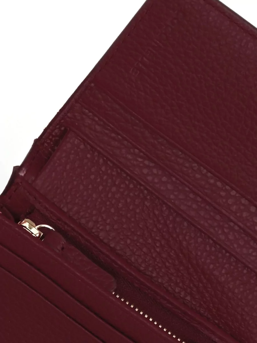 Coccinelle Pebbled Leather Wallet Textured Finish