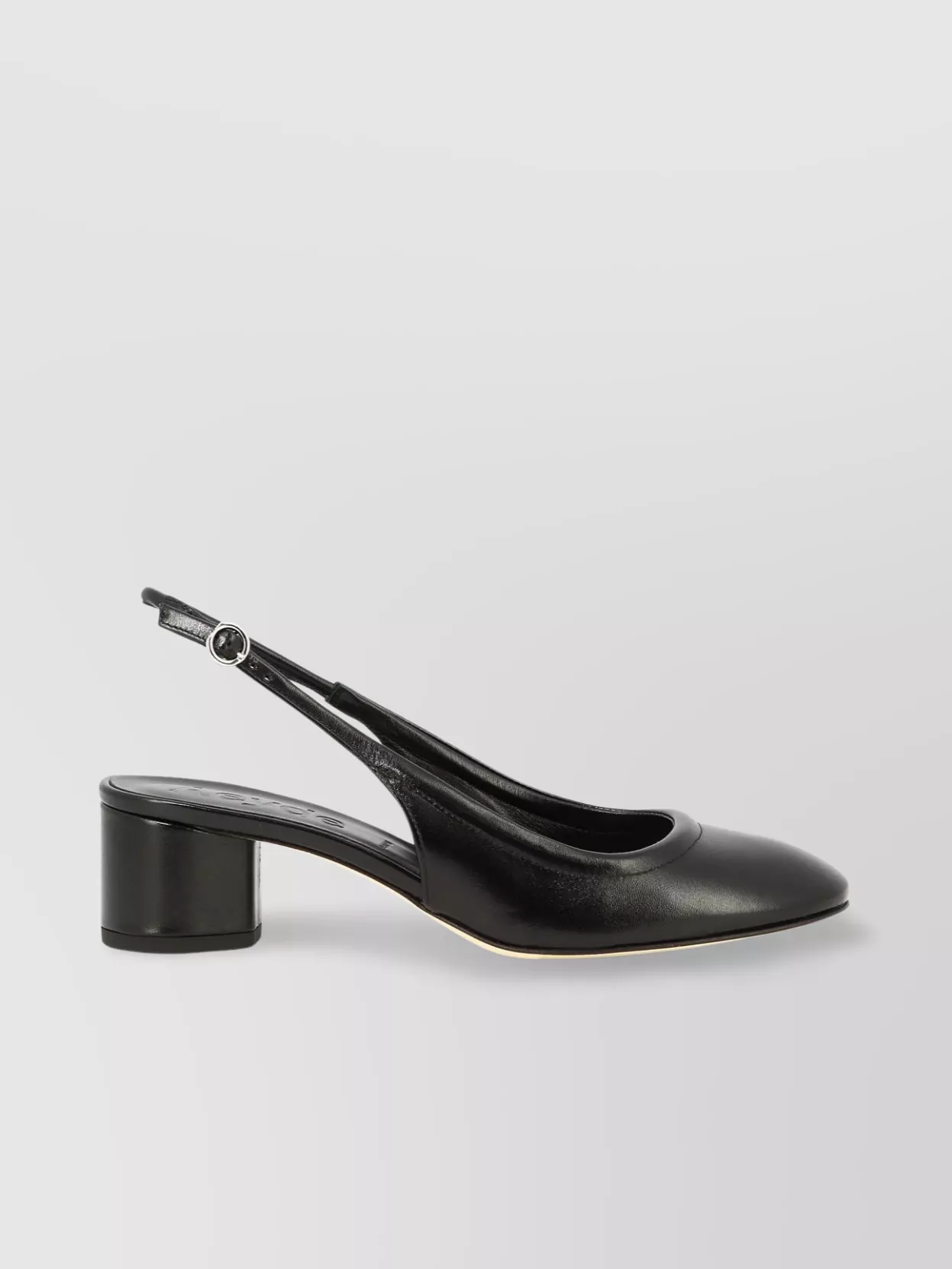 AEYDE HEELED PUMPS WITH ALMOND TOE AND BLOCK HEEL