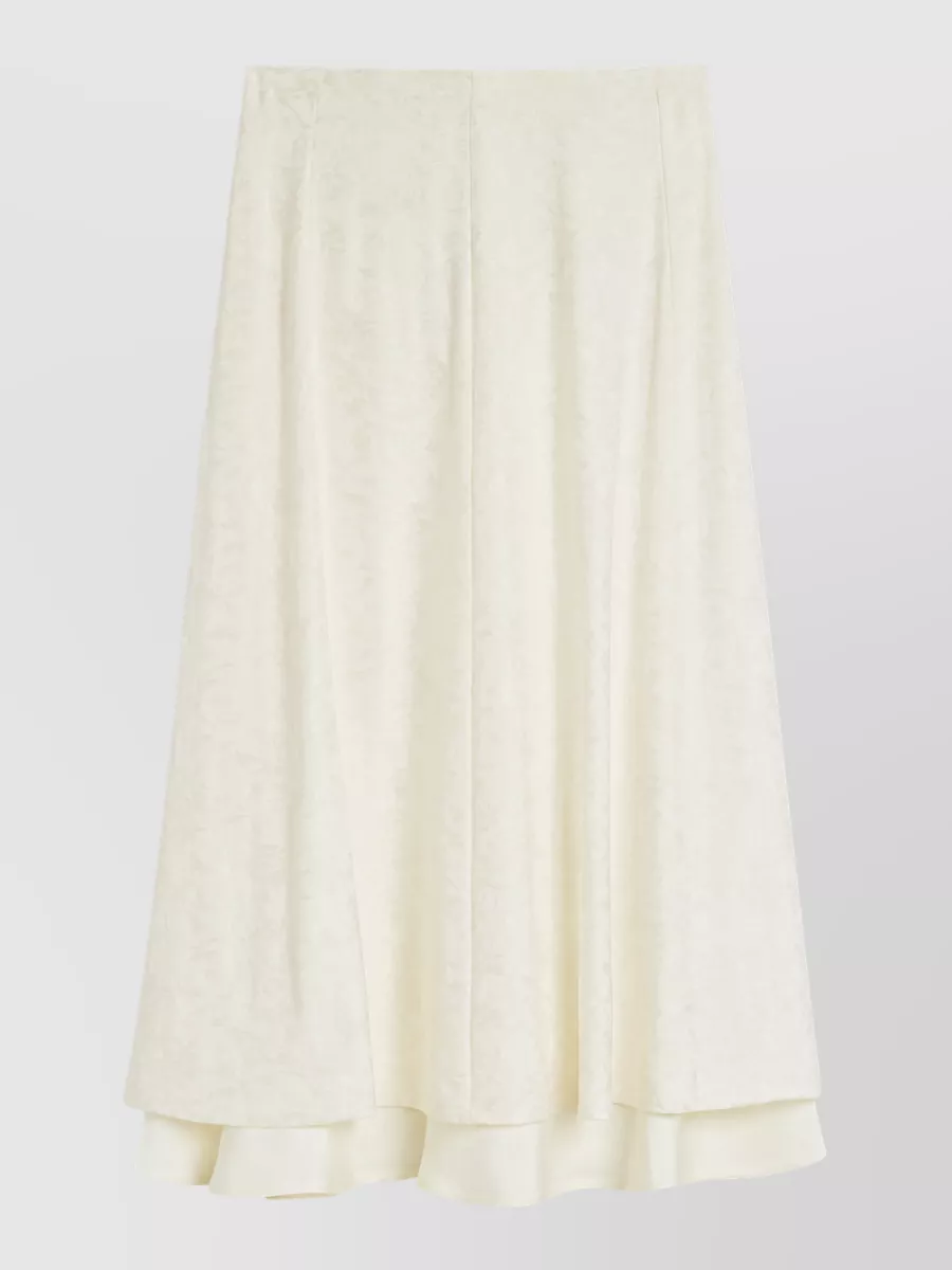 Jil Sander floral-embroidered a-line skirt