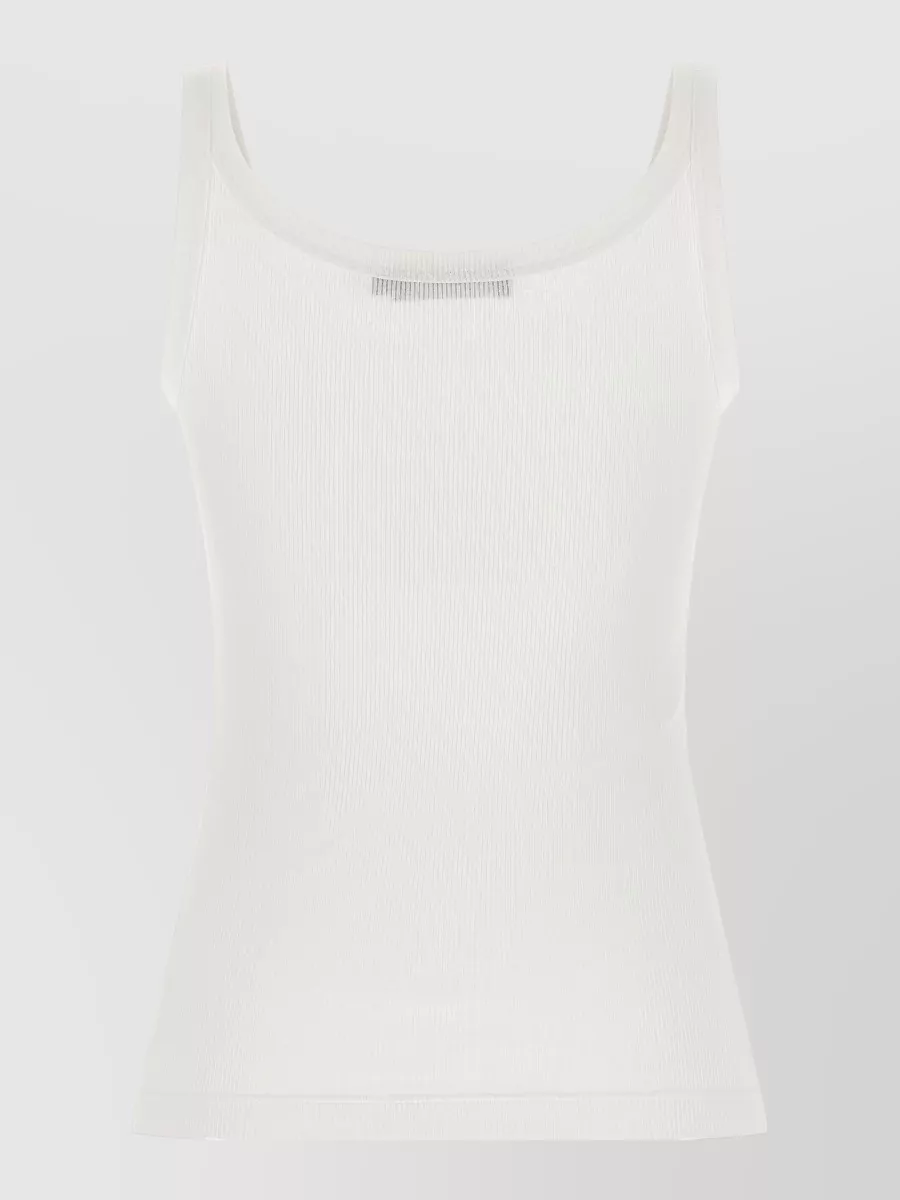 Dolce&Gabbana Cotton Ribbed Sleeveless Tank Top