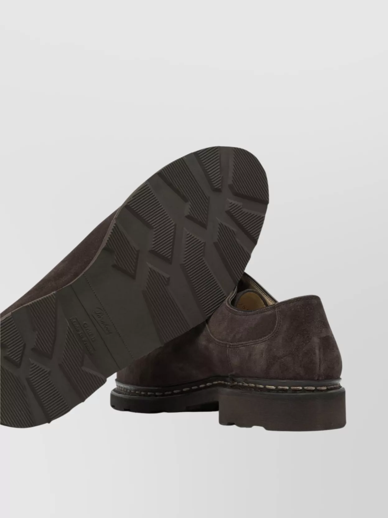Paraboot Avignon/Griff Suede Lace-Up Shoes With Rubber Sole