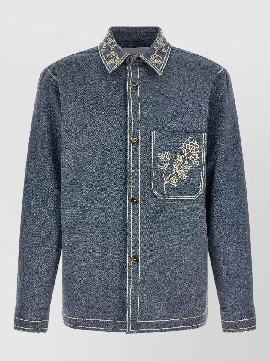 Isabel Marant embroidered cotton shirt jacket