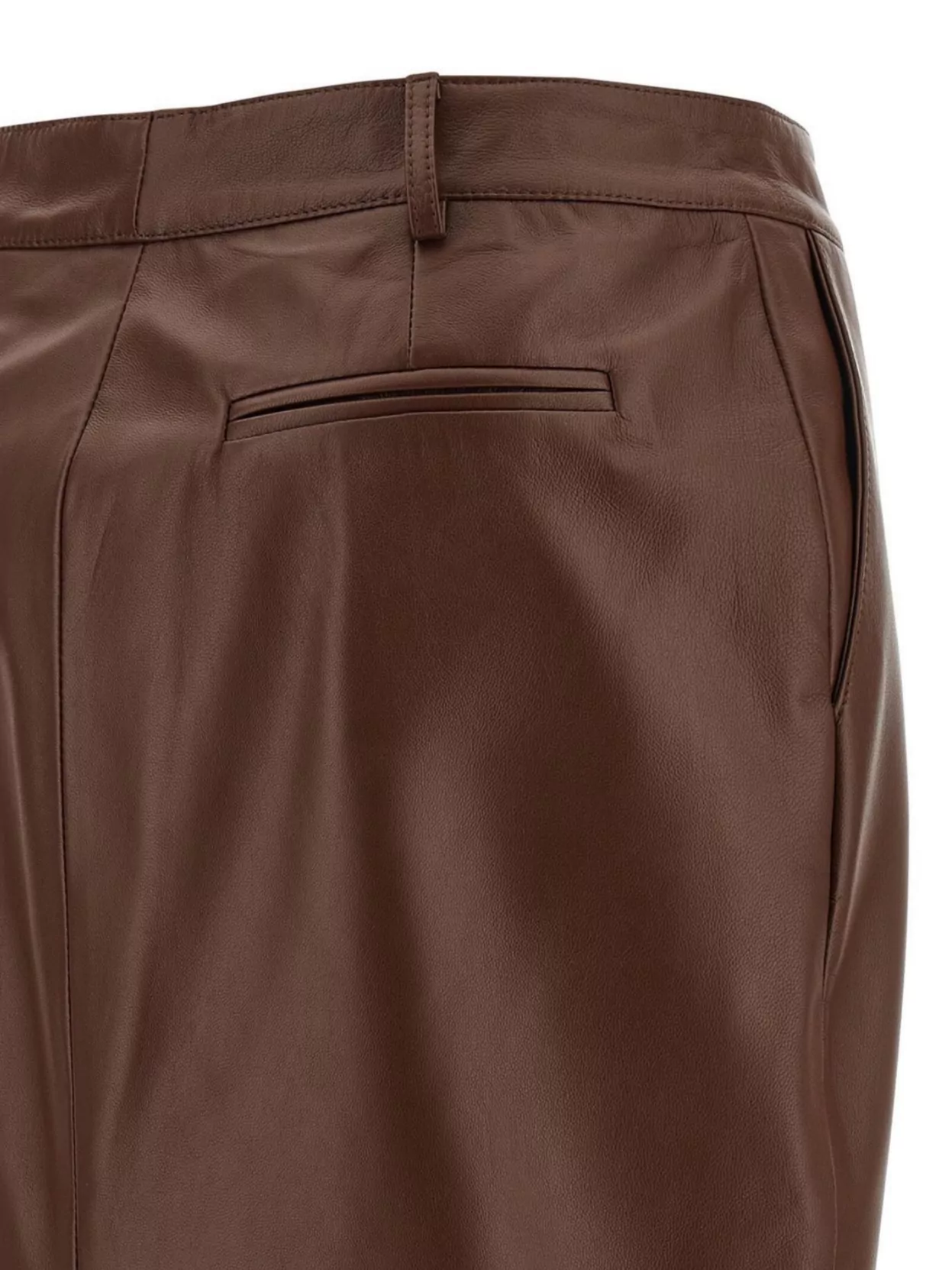 Giuseppe Di Morabito Stylish Leather Skirt Featuring Back Slit