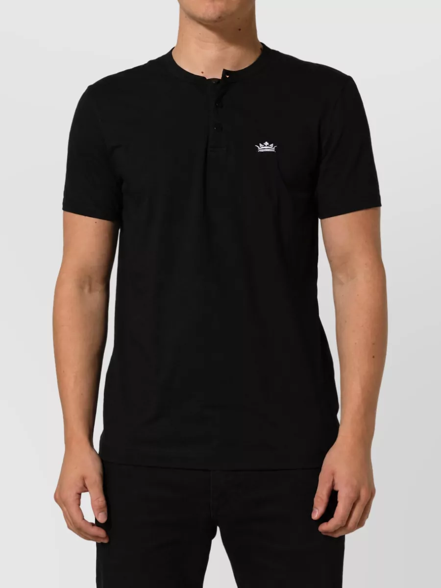 Dolce&Gabbana Short-Sleeve Henley T-Shirt