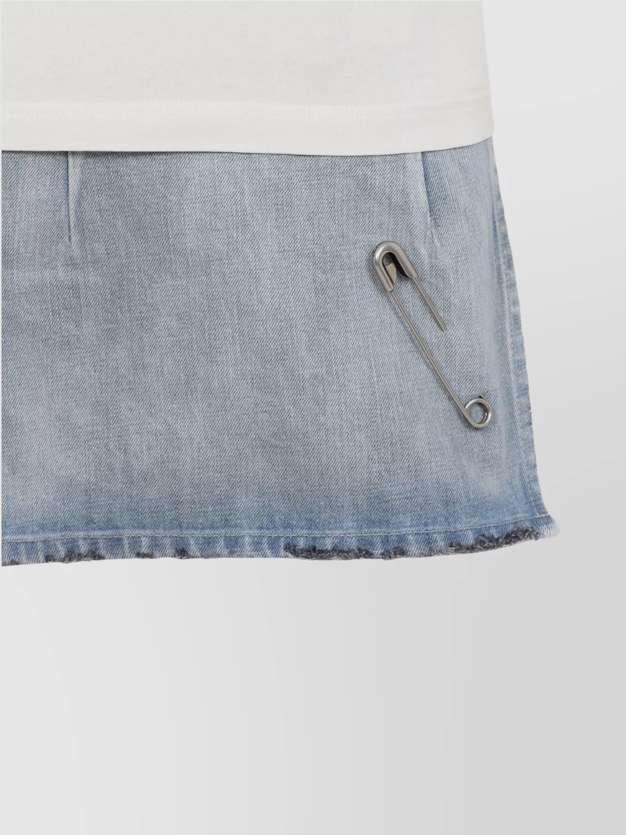 Balenciaga Layered Mini Dress With Denim Skirt Effect