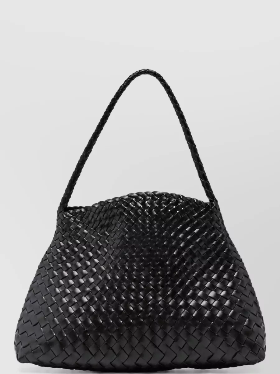Dragon Diffusion ars tote wicker and leather tote bag