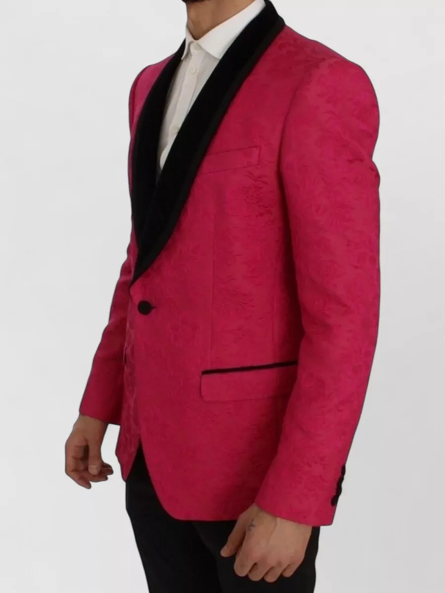 Dolce&Gabbana Silk Floral Brocade Slim Blazer