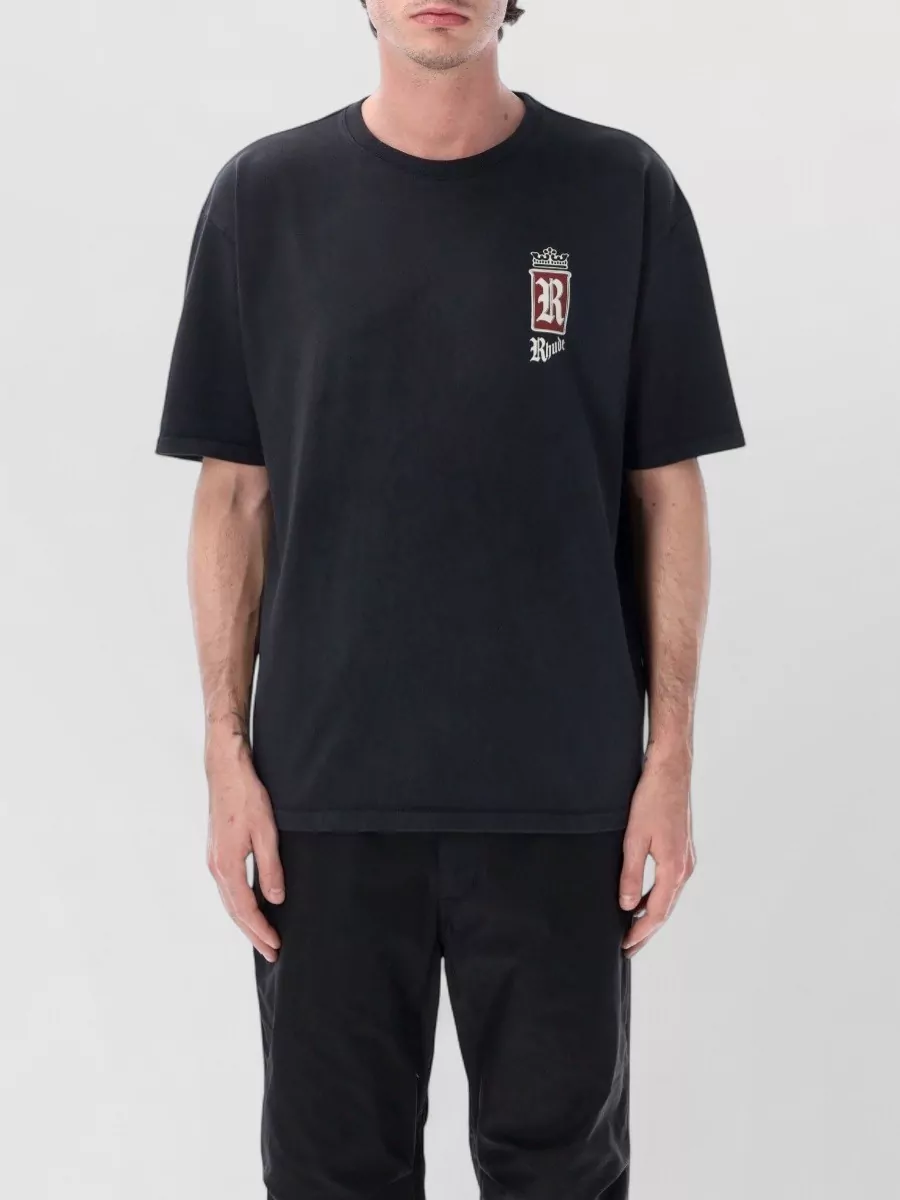Rhude cotton logo print short sleeve t shirt