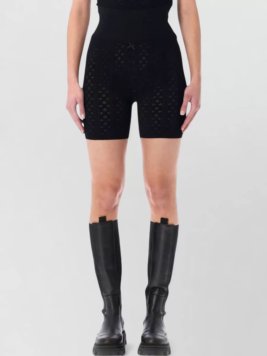 JW Anderson Pointelle knit fitted cycling shorts