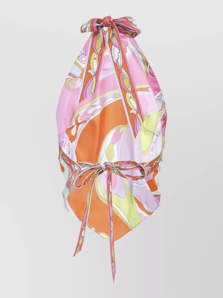 Pucci Silk Printed Halterneck Top