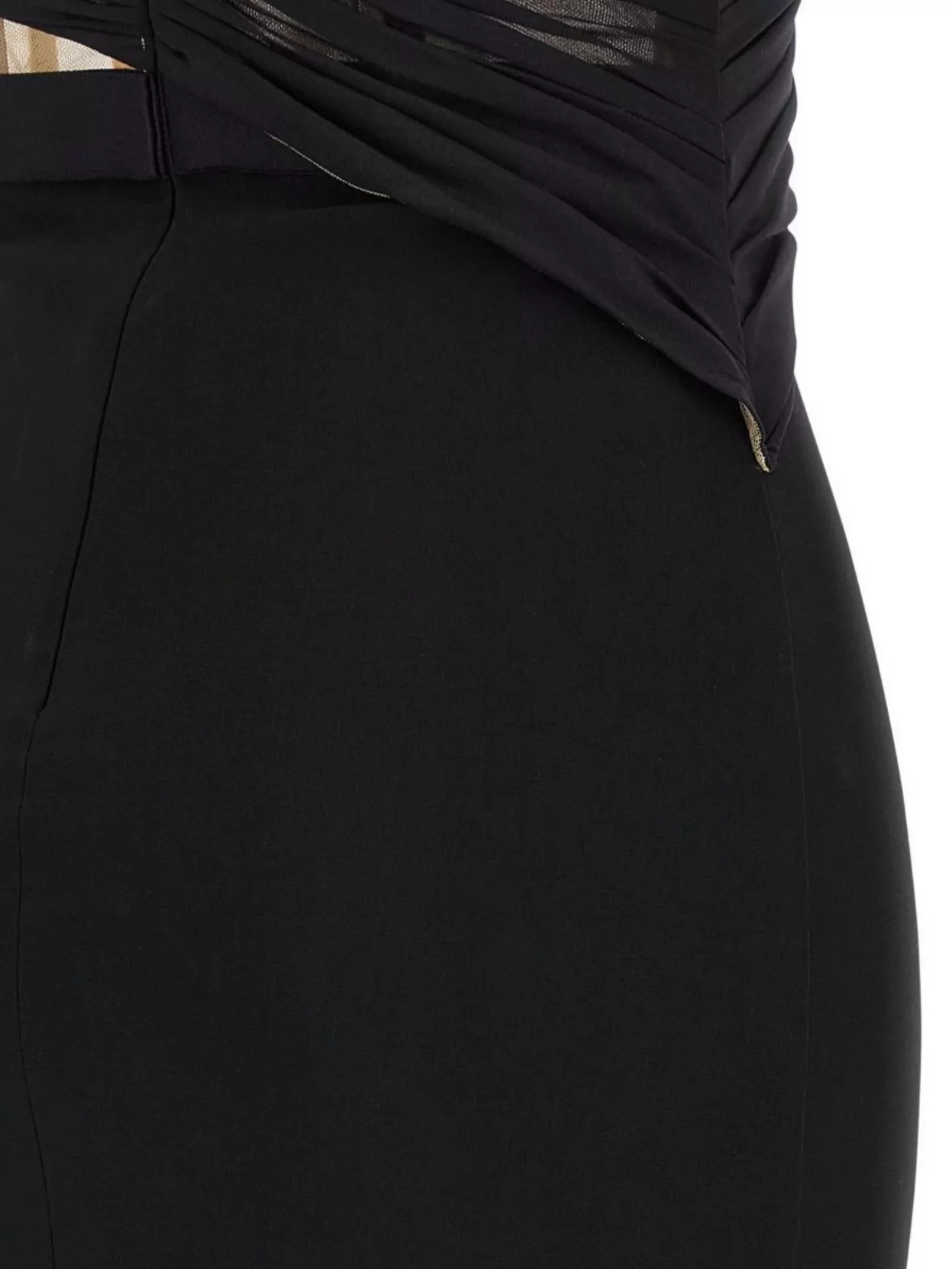 Nensi Dojaka Draped Maxi Dress With Corset And Sheer Panels