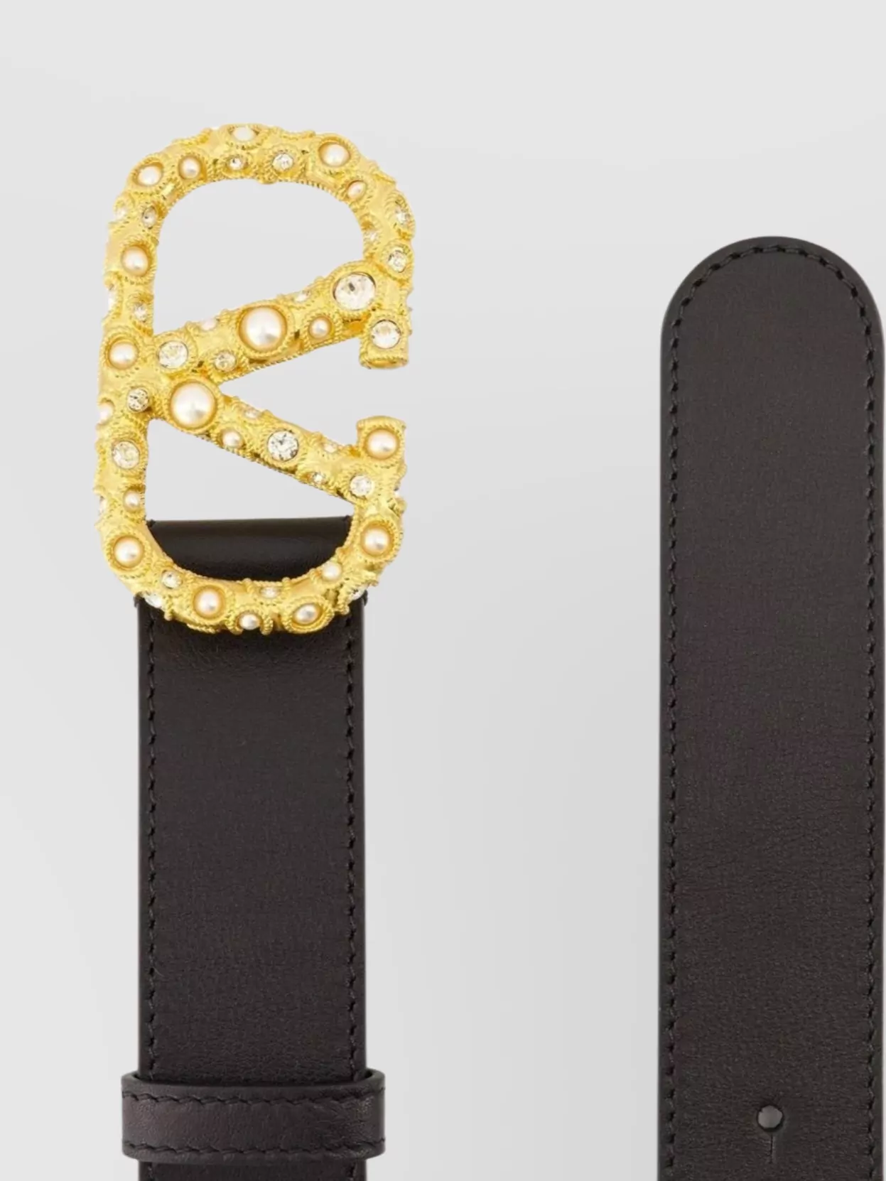 Valentino Garavani Vlogo Signature Leather Belt