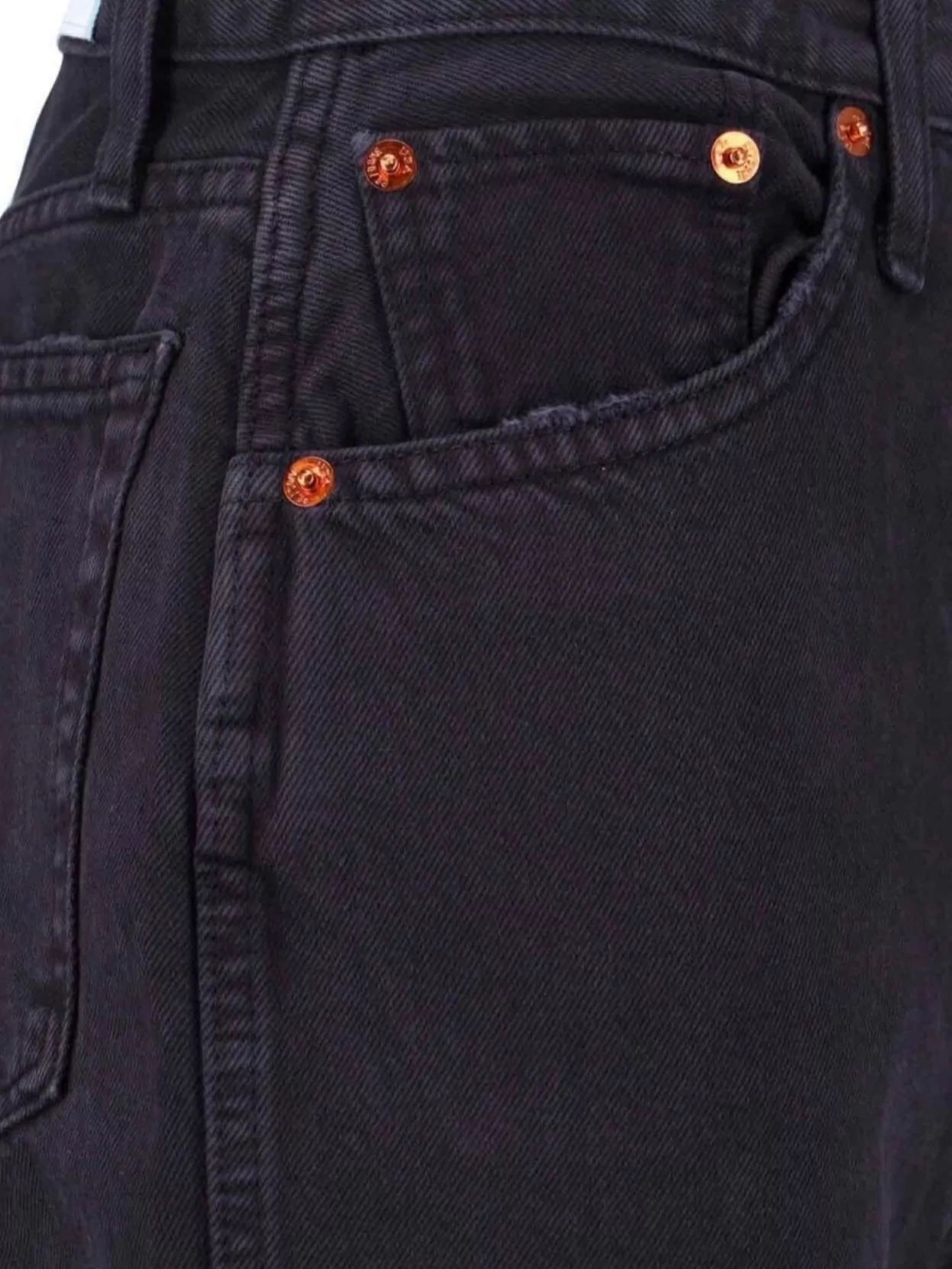 Re/Done Straight Trousers With Back Pockets And Belt Loops