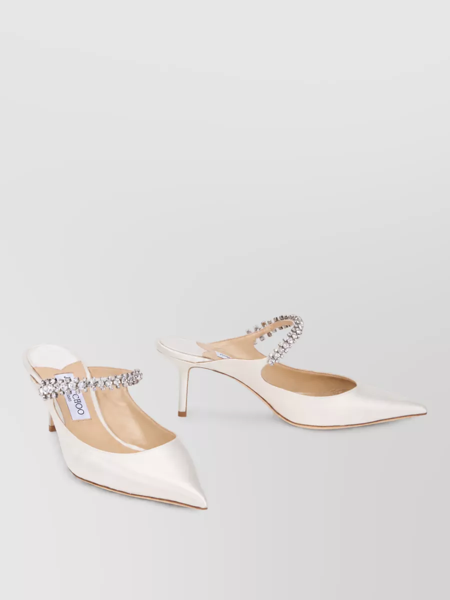 Jimmy Choo Crystal-Embellished Pointed-Toe Mules