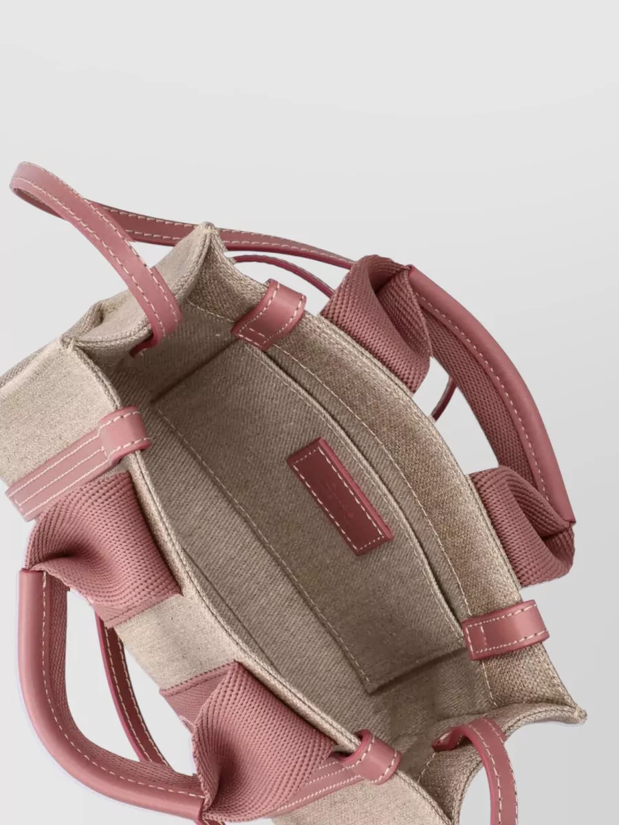 Chloé Woody Mini Linen Tote Bag