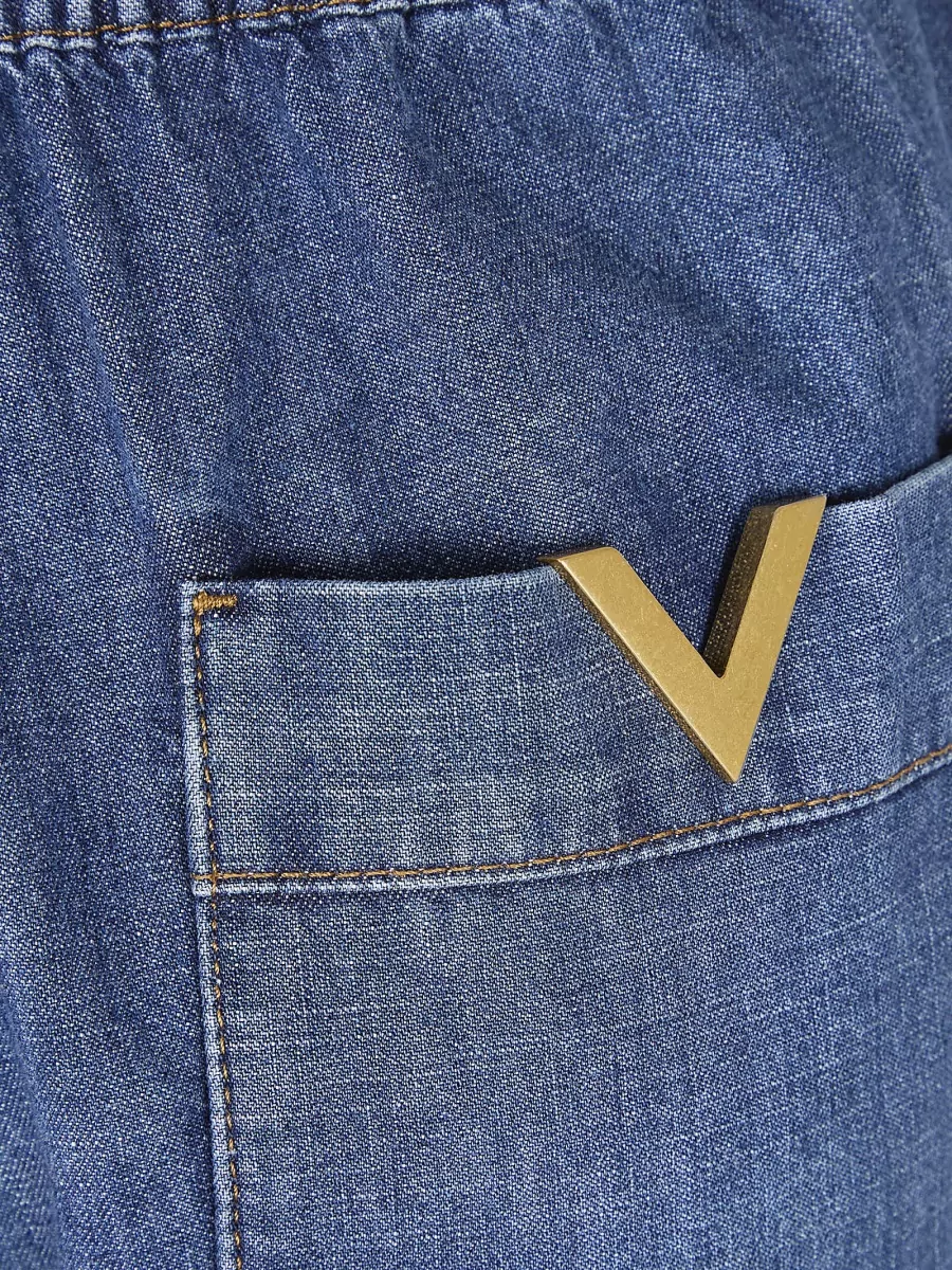 Valentino Garavani Denim Knee-Length Shorts