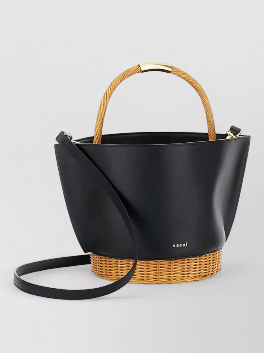 Sacai Leather Bucket Shoulder Bag