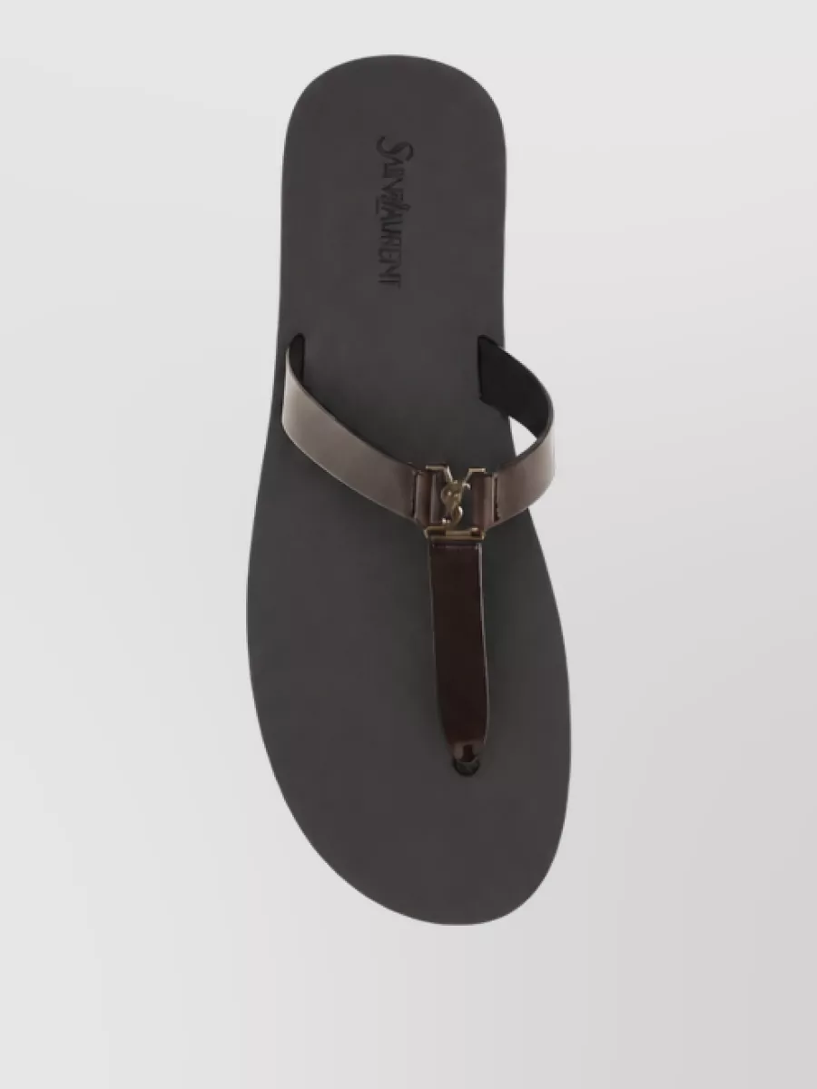 Saint Laurent Leather Flat Sandals
