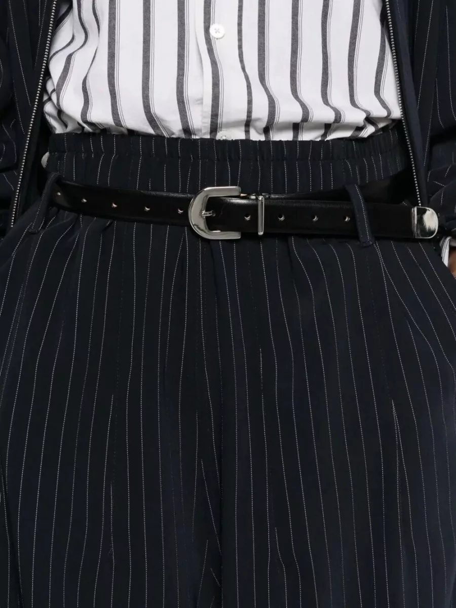 The Frankie Shop Pinstripe Wide-Leg Track Pants