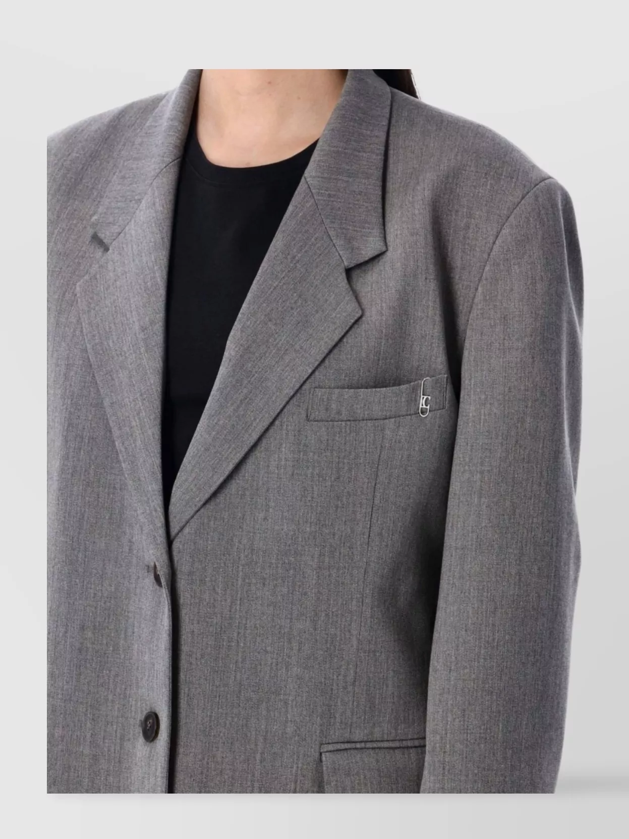 Low Classic Tailored Suit Jacket With Lapel