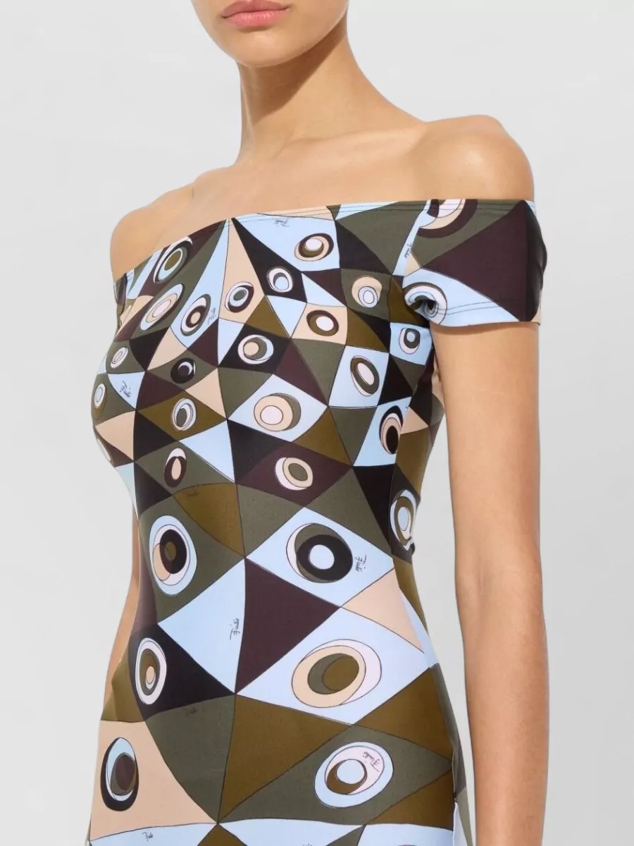 Pucci Printed Off-The-Shoulder Short Jumpsuit