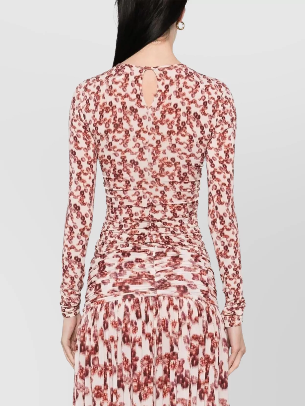Isabel Marant Gladice Ruched Cutout Floral-print Stretch-jersey Top In Multi