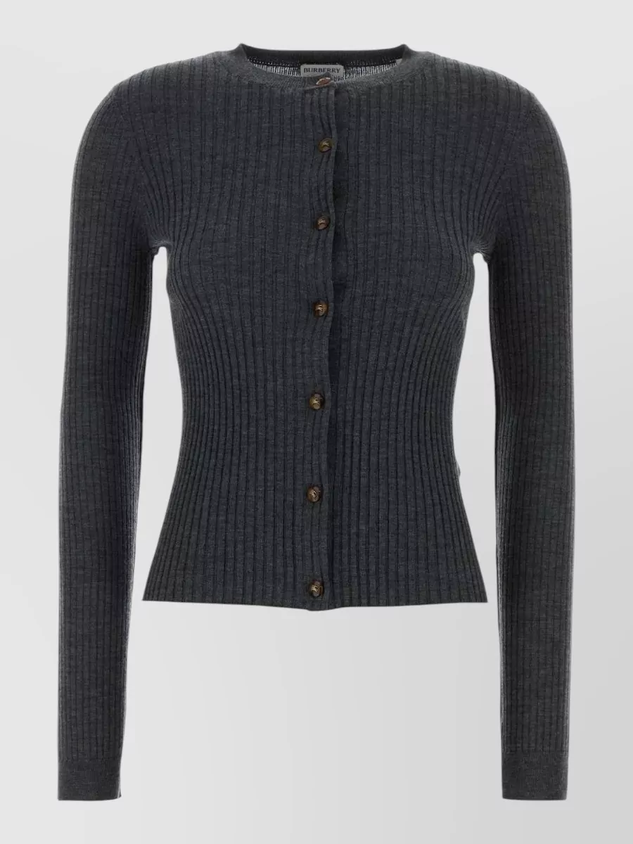 Burberry Cashmere ribbed slim-fit cardigan