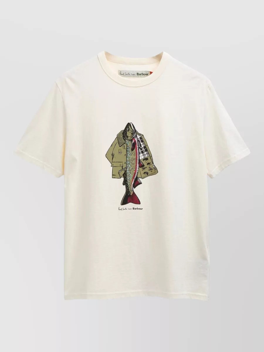 Barbour Cotton Fishing Print Short Sleeve T-Shirt