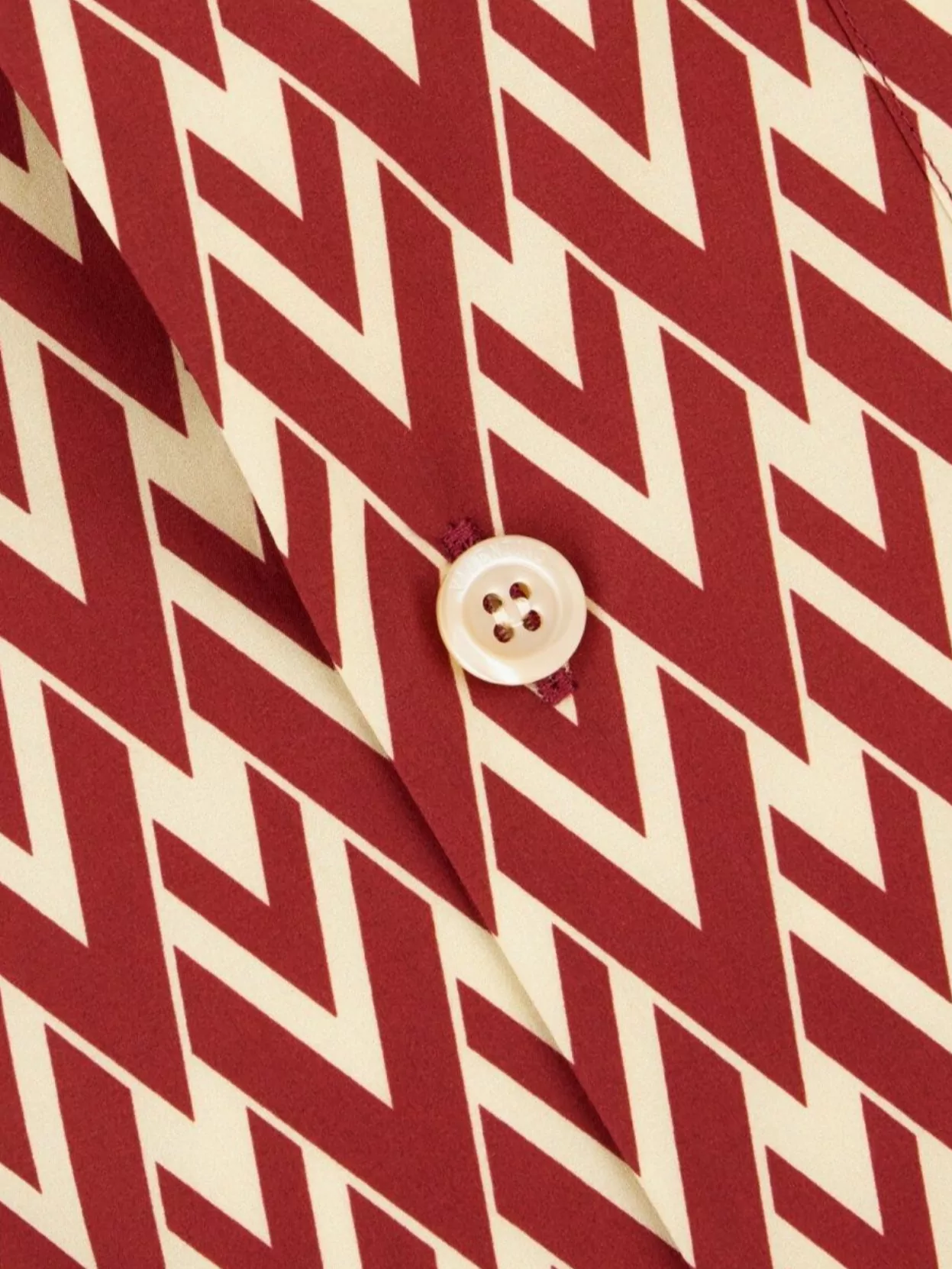 Valentino Garavani Poplin Shirt With Printed Geometric Pattern