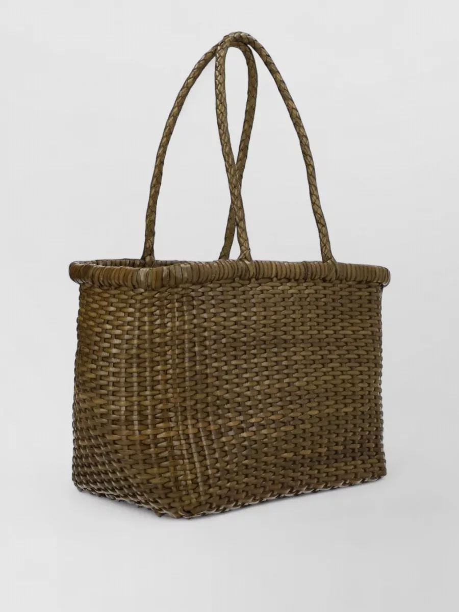 Dragon Diffusion B Weave Small Leather Beach Bag