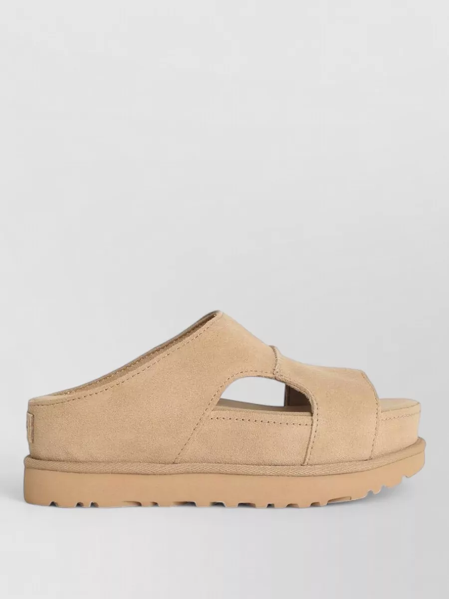 Ugg leather cutout platform sandals