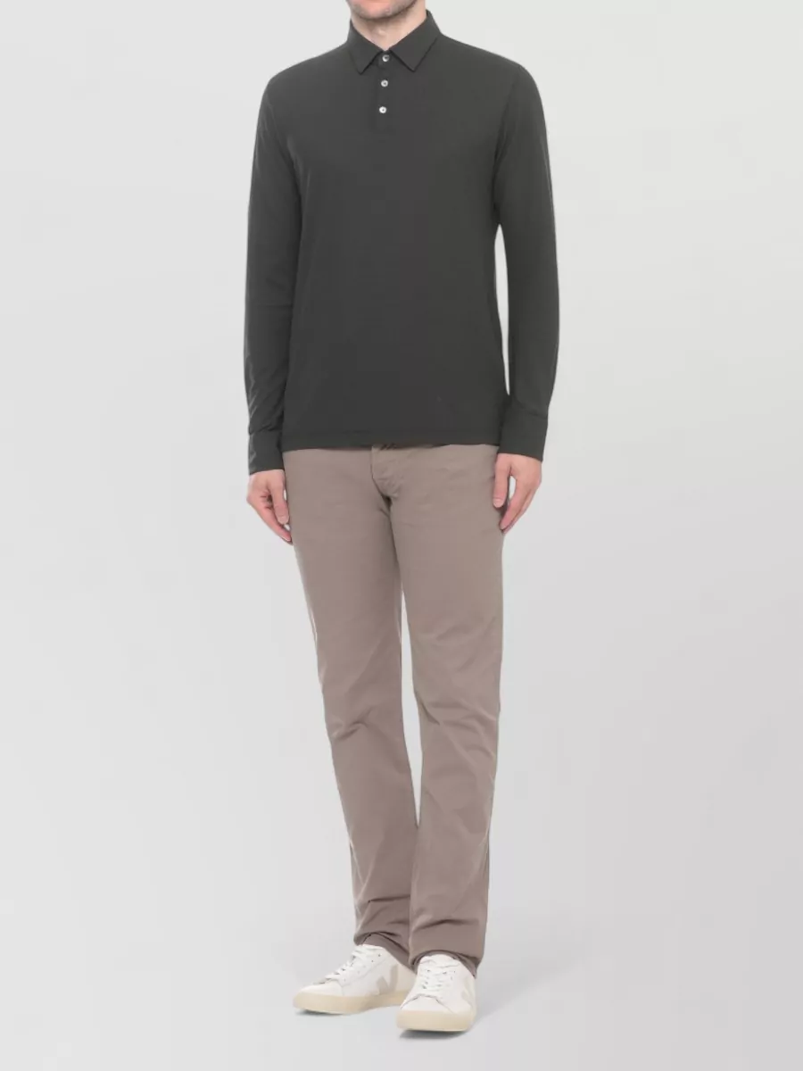 Zanone Cotton Short-Sleeve Polo Shirt
