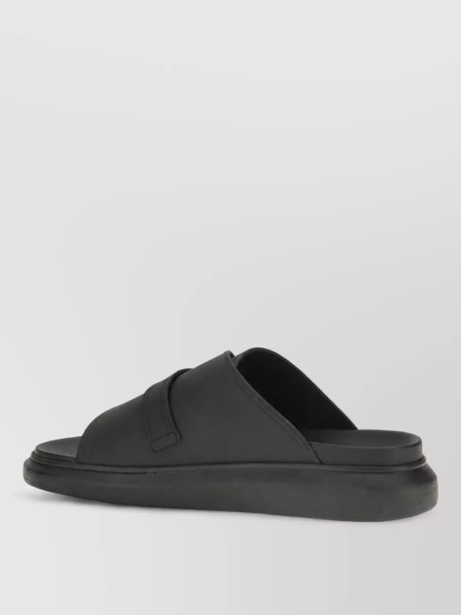 Alexander Mcqueen Leather Buckle Slides