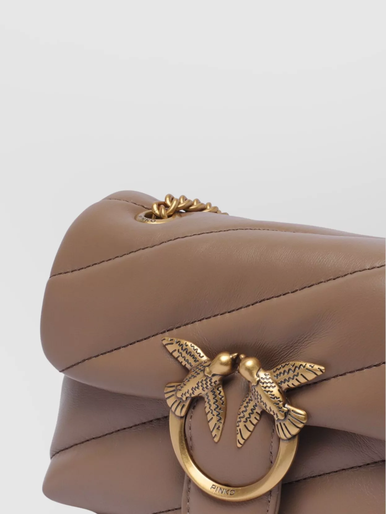 Pinko Love Puff Bird Chain Quilted Shoulder Bag
