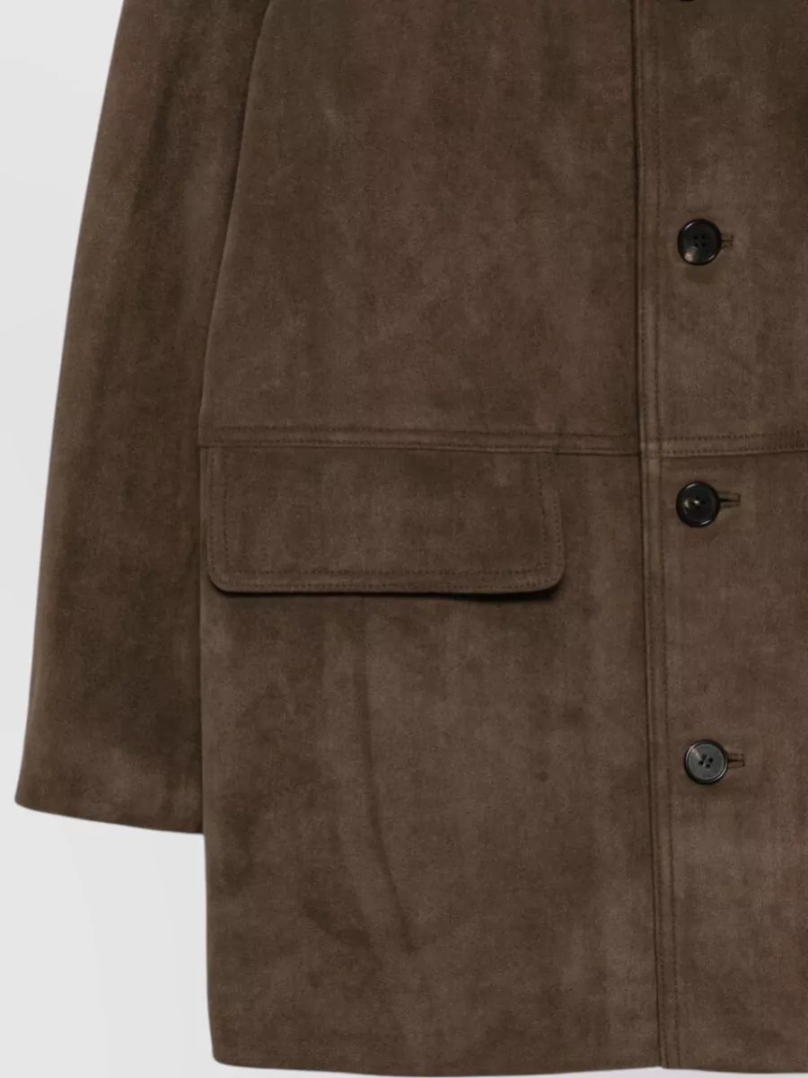 Dunst Leather Single-Breasted Coat