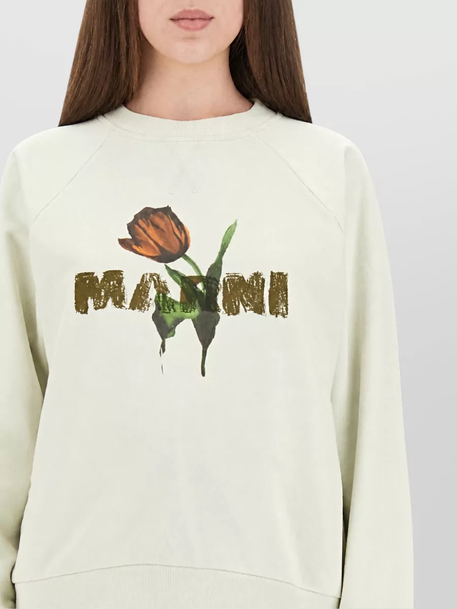 Marni Cotton Tulip Print Sweatshirt
