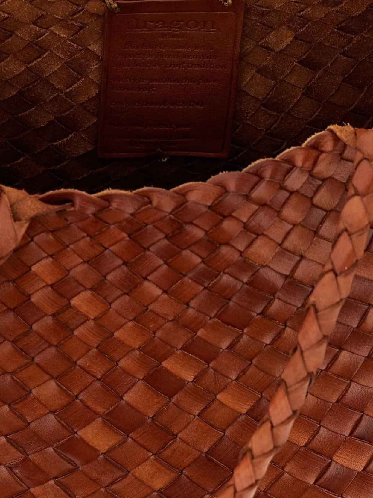 Dragon Diffusion Large Shoulder Bag With Dual Handles And Woven Design