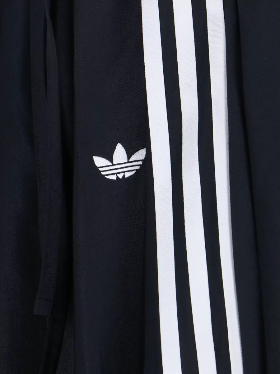 Adidas Midi Skirt Elastic Waist Pleated Side Stripes