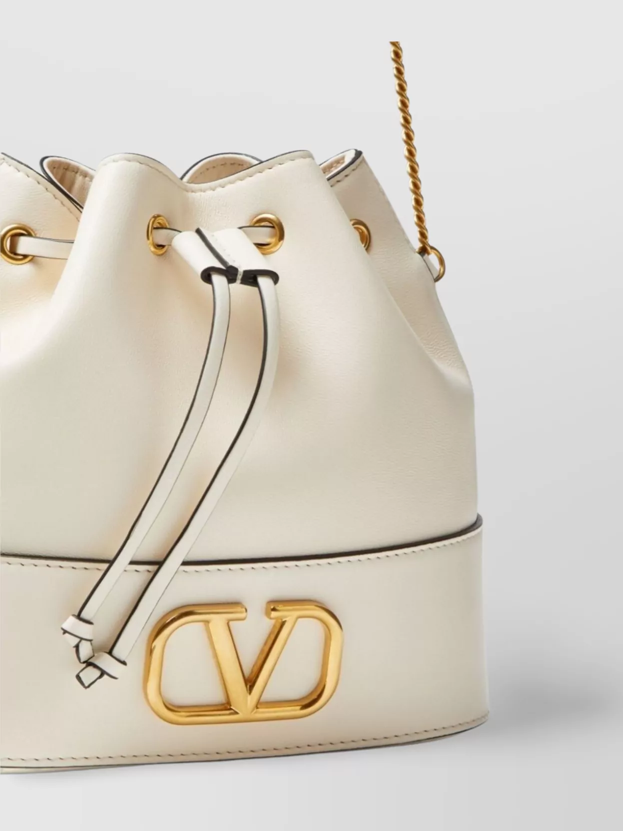 Valentino Garavani Vlogo Signature Leather Bucket Bag