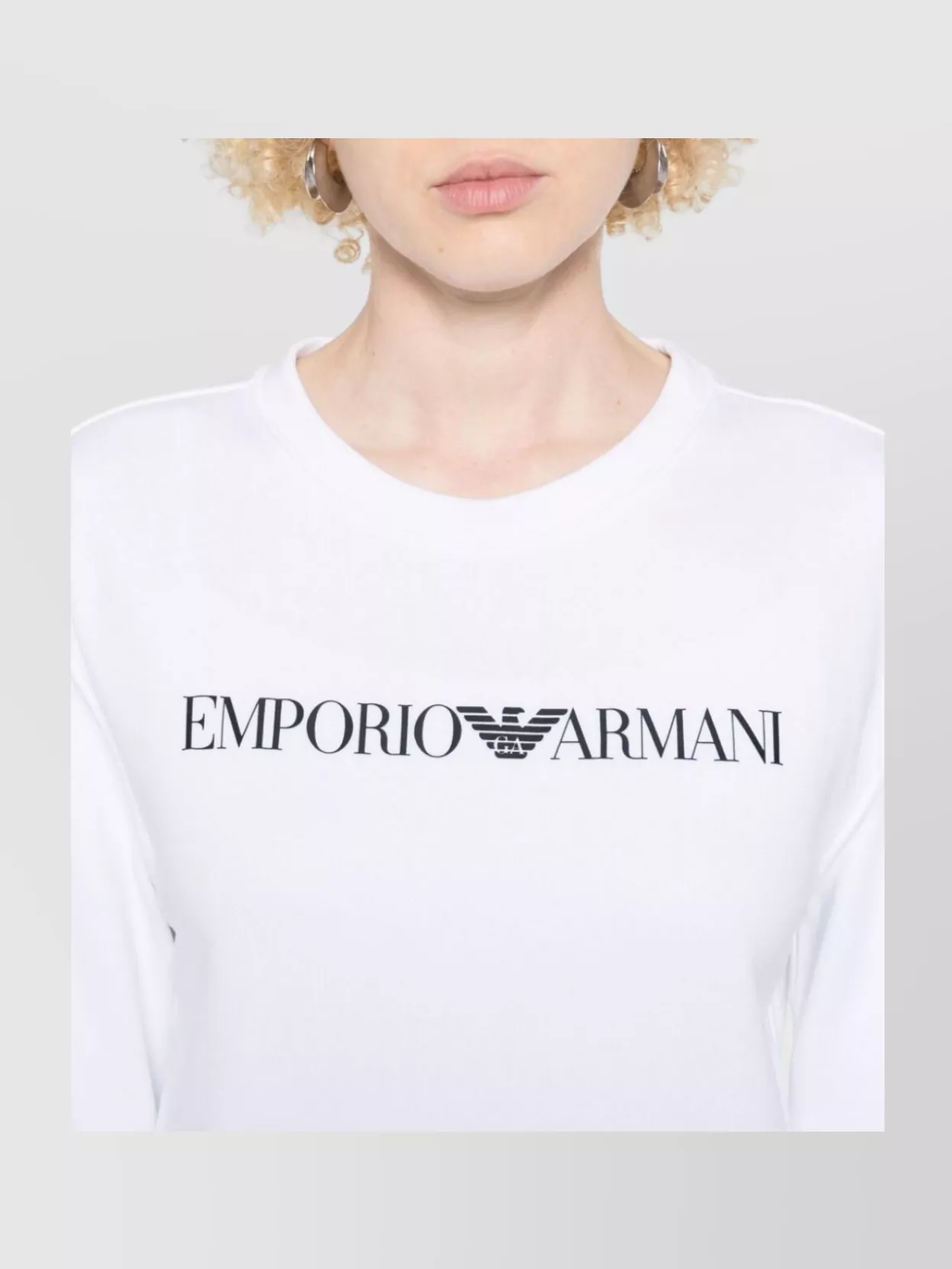 Emporio Armani Official Store Sweatshirts Ohne Kapuze In White