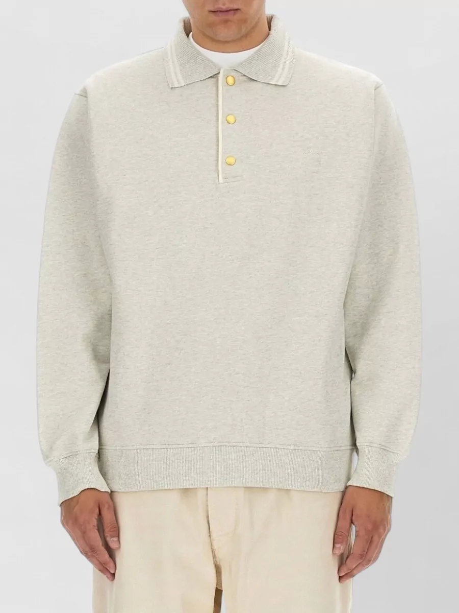 Drôle De Monsieur Cotton Polo Sweatshirt