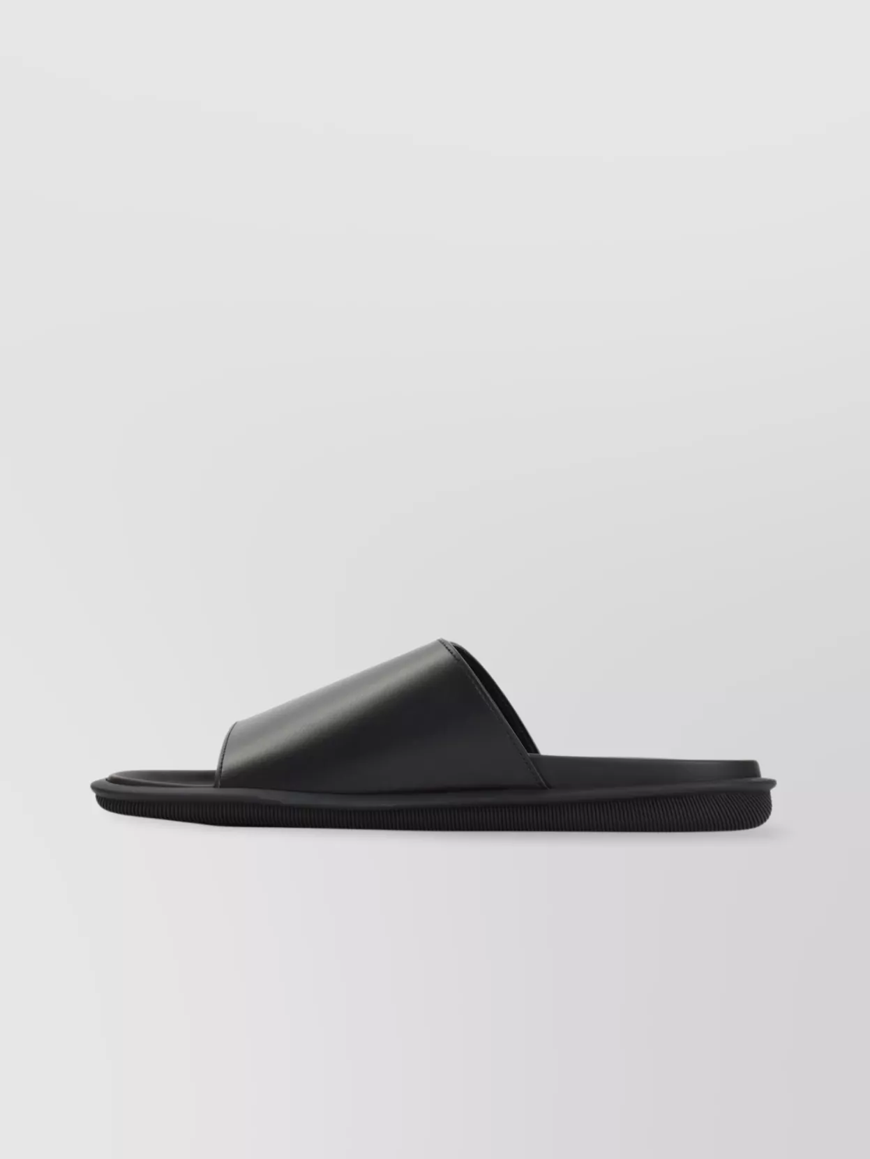 Giorgio Armani Leather Strap Slide Sandals
