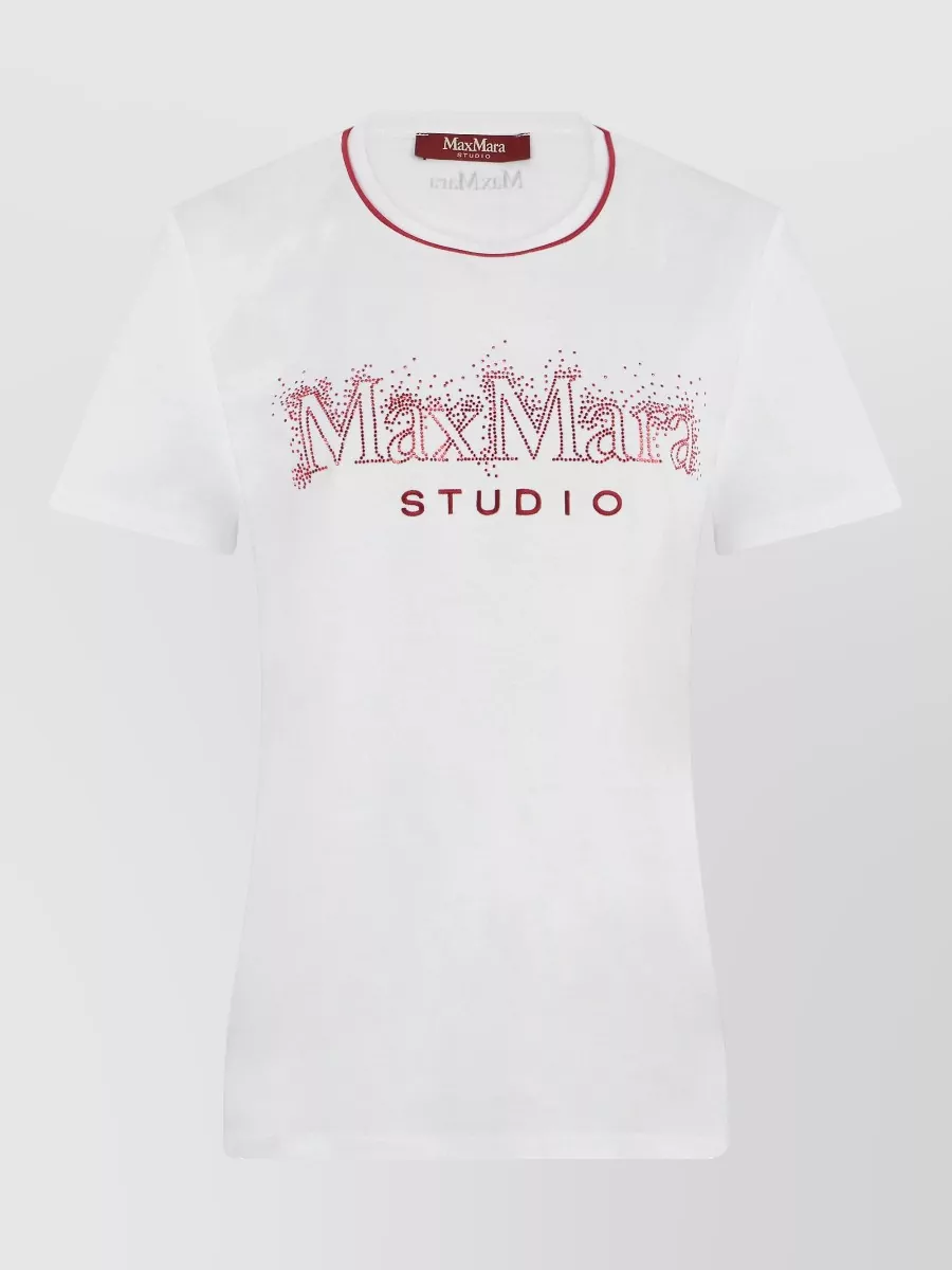 S Max Mara cotton logo print t-shirt
