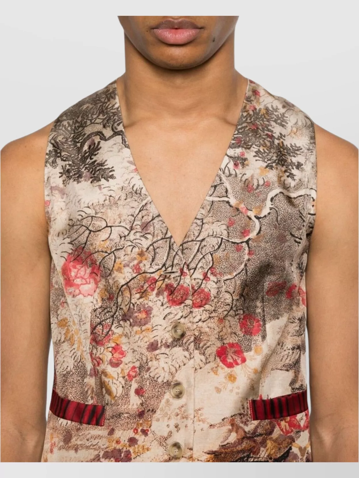 Pierre Louise Mascia Unisex Floral Pattern Sleeveless Top