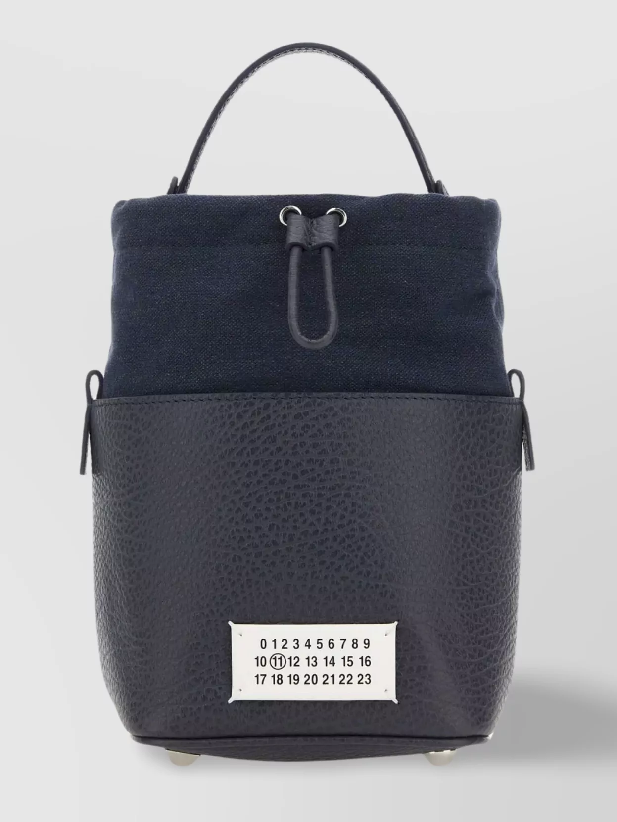 Shop Maison Margiela Leather And Canvas Mini 5ac Bucket Bag