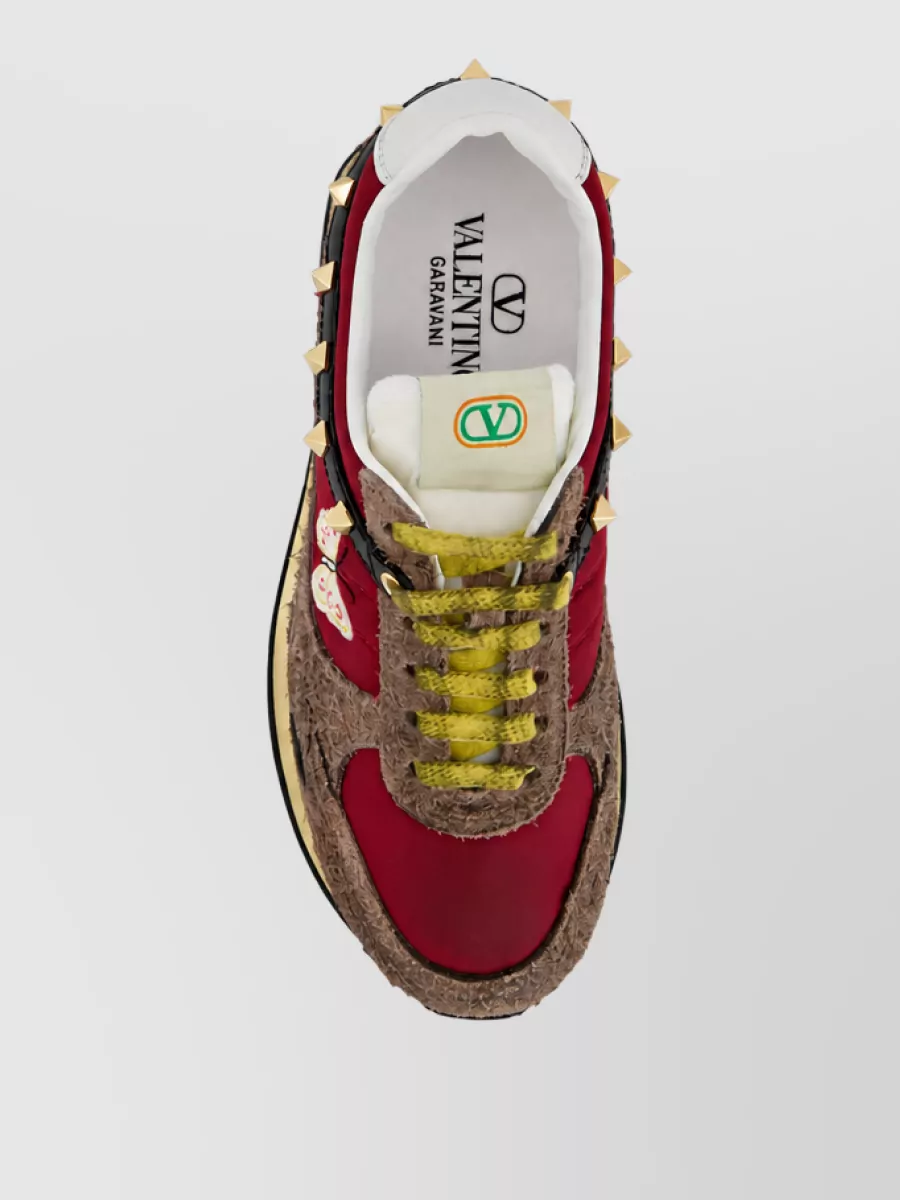 Valentino Garavani Suede And Nylon Low-Top Sneakers